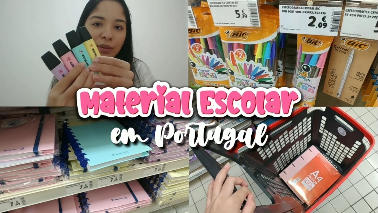 MATERIAL ESCOLAR EM PORTUGAL 🇵🇹 | Muito barato! O que eu comprei?