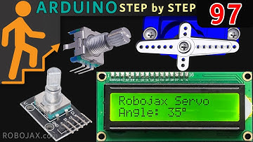 Lesson 97: Controlling Servo Motor using Rotary Encoder and Display Angle On LCD - RJT451