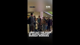 TSA lines stretch outside Austin airport Monday morning, MotoGP fans departing