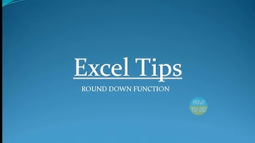 How To Use Round Down Function in Excel