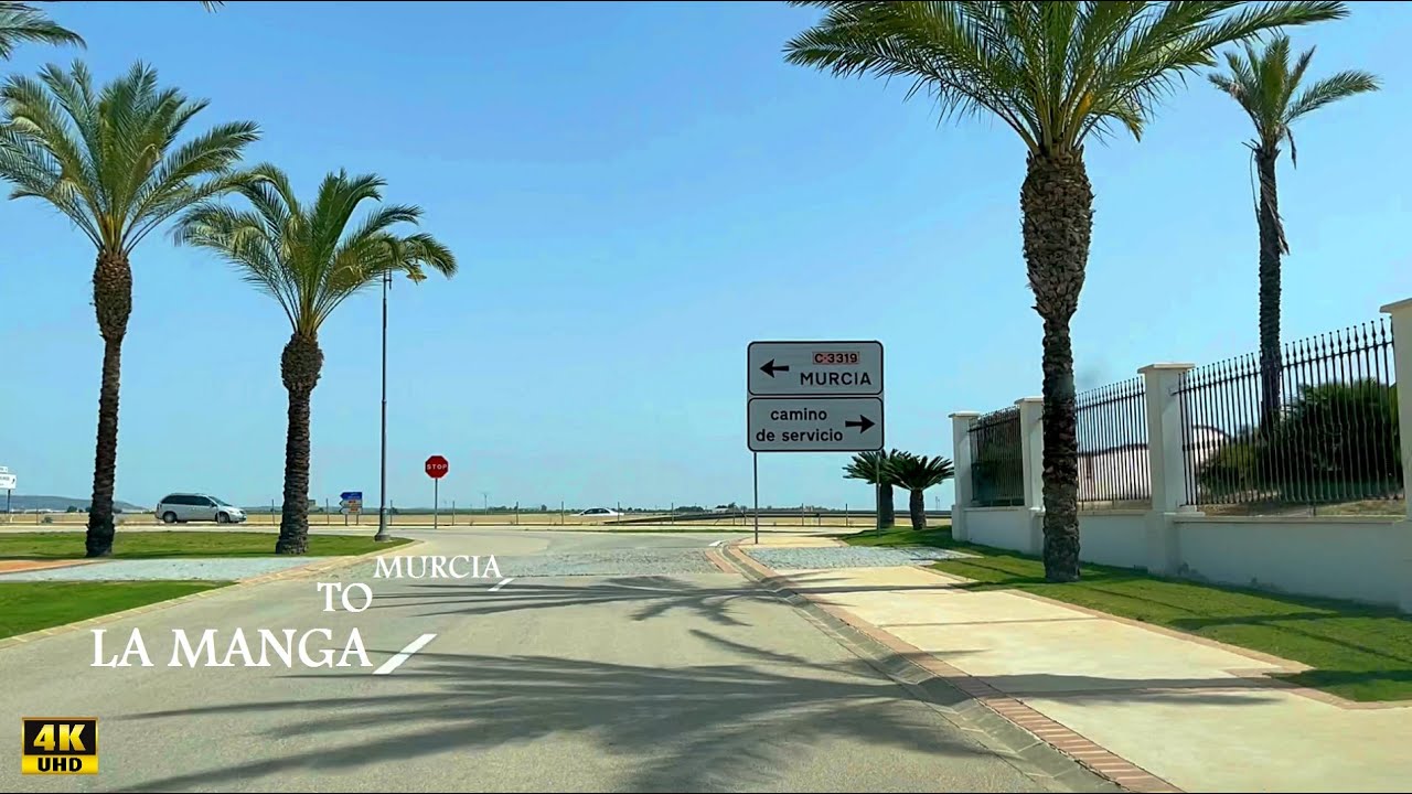 Must go on this Route Murcia to La Manga Island, Spain 4K UHD Video