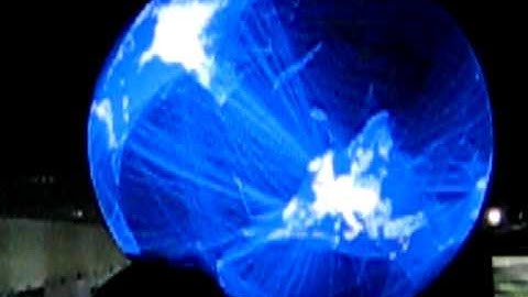 World Facebook connections shown on "Science on a Sphere"