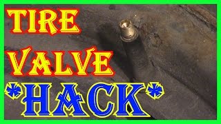 HOW TO CHANGE A TIRE VALVE  STEM  ULTIMATE  HACK   WITHOUT EVER TOUCHING THE TIRE