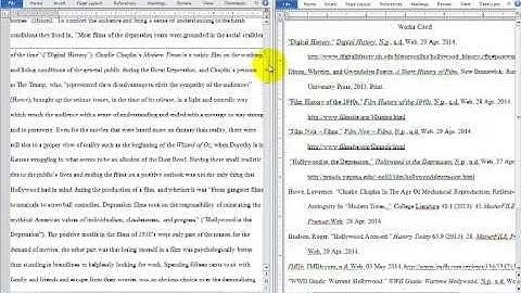 Match In-Text Citations to Works Cited Entries