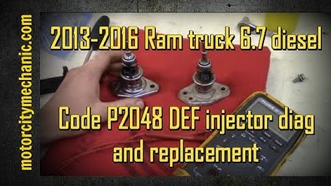 2013-2016 Ram 6.7 diesel code P2048 DEF injector diag and replacement
