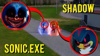 DRONE CATCHES SONIC.EXE AND SHADOW RACING AT A TRACK AND FIELD!! (THEY CAME AFTER US!!)