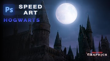 HOGWARTS CASTLE! Photoshop Speed Art Ep. 2
