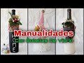 3 MANUALIDADES NAVIDEÑAS CON BOTELLAS DE VIDRIO/🎄 Adornos Navideños Fáciles.🎅