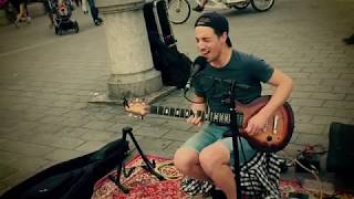 Rock Street Performers: Breath - Pink Floyd Street Musician Cover Singing Rock Guitar Music