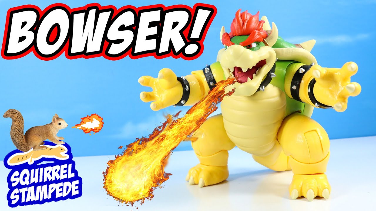 The Super Mario Bros. Movie 7-Inch Feature Bowser Action Figure with Fire  Breathing Effects