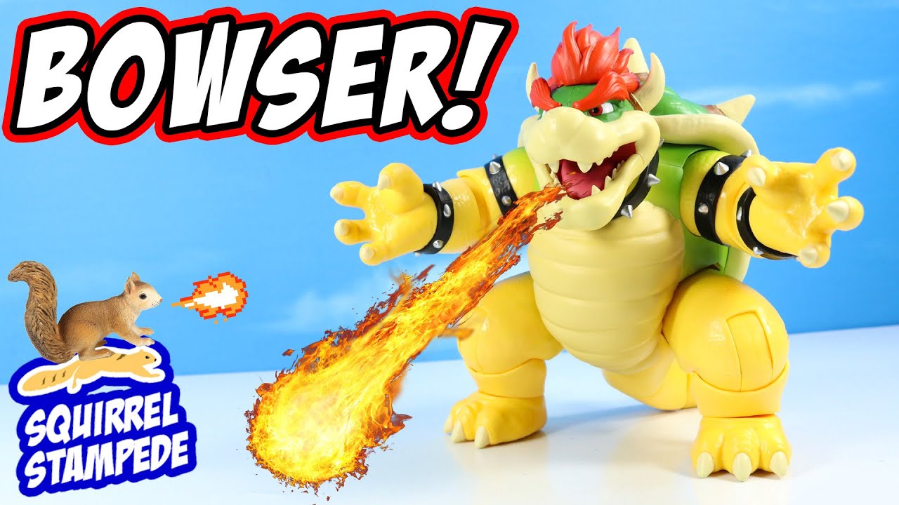 The Super Mario Bros. Movie 7 inch Feature Bowser Action Figure with Fire  Breathing Effects