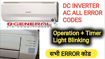 How To Solve O General Split Ac Error codes | ac error code ko kaise fis kare