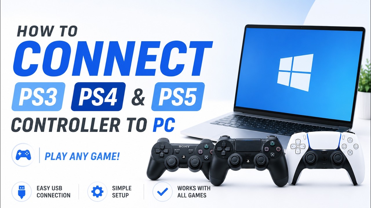 How to Connect PS3, PS4 & PS5 Controller to PC Play Any Game DS4Windows ...