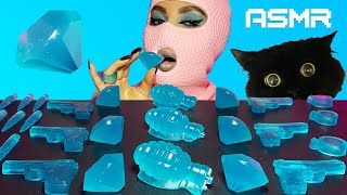 Asmr Jelly Food Eating, Diamonds, Rings Asmr Food, Blue Food Mukbang 먹방 Fru Fru Asmr