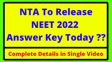 NTA To Release NEET 2022 Answer Key Today ?? || Result Date Expected Soon || Caring Doctor