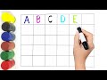 Alphabet, ABC song, ABCD, A to Z, Kids rhymes, collection for writing along dotted lines for toddler