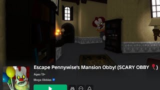 Escape Pennywise’s Mansion (scary obby) complete play through!