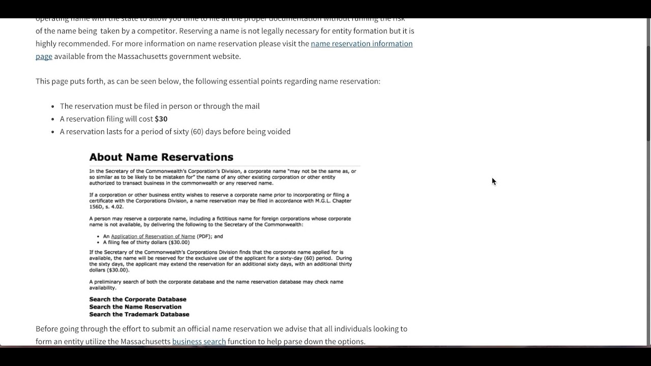 how-to-reserve-an-entity-name-in-massachusetts-llc-corporation-partnership-youtube