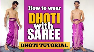 saree dhoti style | saree draping dhoti style | dhoti style saree draping | #dhotitutorial