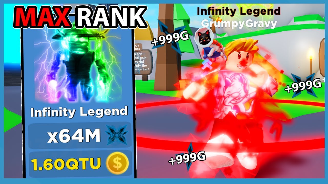 I Unlocked The Max Rank Infinity Legend And Broke The Leaderboard Roblox Ninja Legends Youtube - grumpygravy roblox