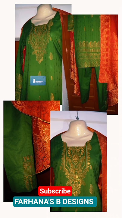 GREEN DRESS WITH BEAUTIFUL GALA DESIGN | FARHANA'S B COLLECTION | #fashion #dresstoimpress #shorts
