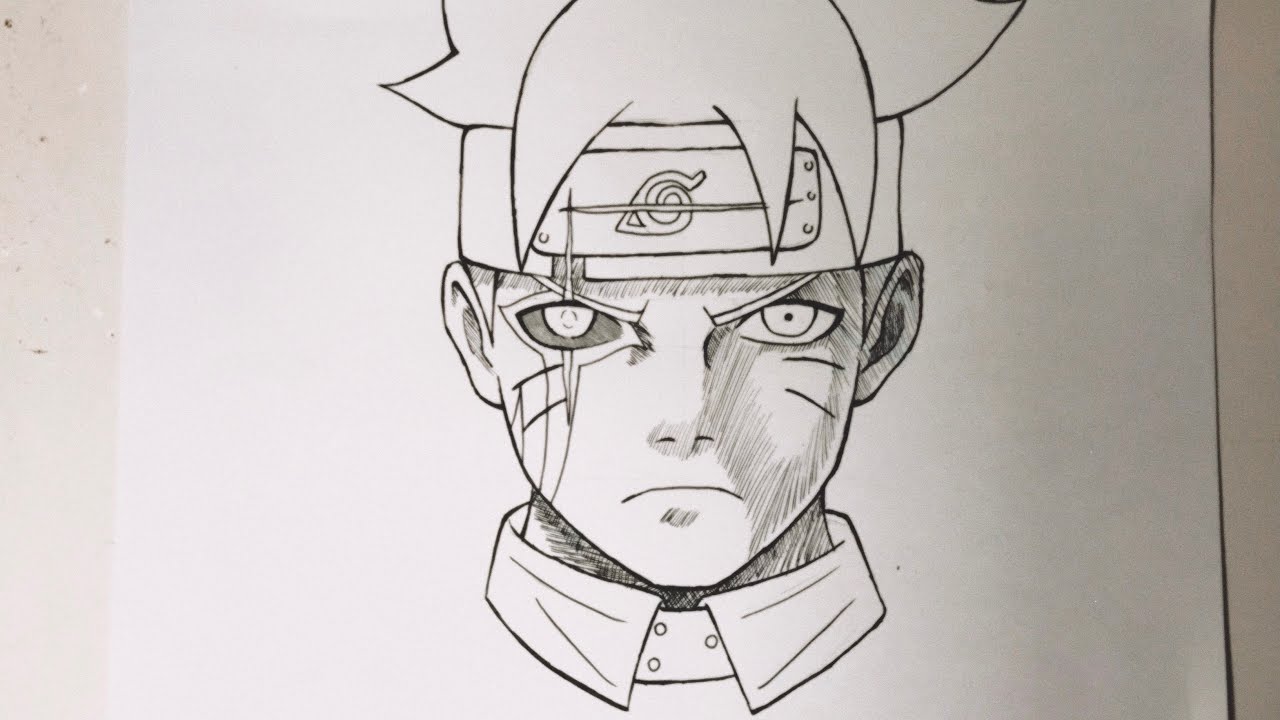 COMO DESENHAR O BORUTO (NARUTO) PASSO A PASSO 