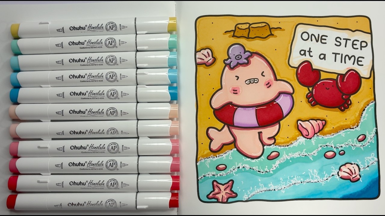 Color With Me: Cozy Vibes Coco Wyo Tutorial | Ohuhu Marker Numbers