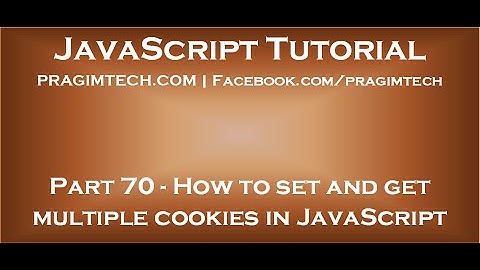 Set and get multiple cookies in JavaScript