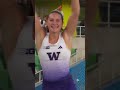Washington's Amanda Moll beat the collegiate record, held by her twin sister, Hana 💜