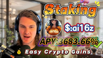 🧠 Solana staking for beginners — real ai16z mining with stable 3683.66% APY returns!