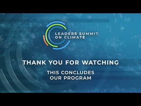 [EN] Leaders Summit on Climate - Day 1