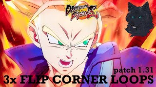 EASY 6k TRUNKS x3 Flip Corner Loops! (DBFZ, 1.31)