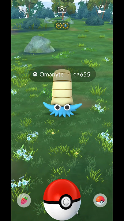 I Caught Pokemon Omanyte CP 655 with Almost Perfect IV in Pokemon GO! #Shorts #PokémonGOGameplay