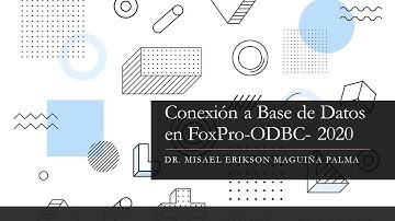 Conexión de la base de datos en Dbf. a Ms Excel 2019