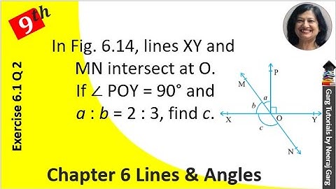 In fig Lines XY and MN intersect at O | In the given figure Lines XY and MN intersect at O