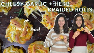 How to Make Cheesy Garlic and Herb Braided Rolls! - Thanksgiving Side Dishes!