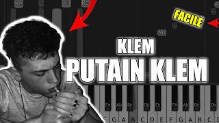 Klem - Putain Klem | Vidéo Piano Tutoriel Facile Instrumental RAP (Piano Facile France)