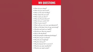 50 WH-Questions in English | Learn How, When, Where & Why with Examples! #english #learnenglish