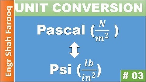 Conversion of N/m^2   to   lb/in^2 | pascal to psi | unit Conversion | Civil Engineer