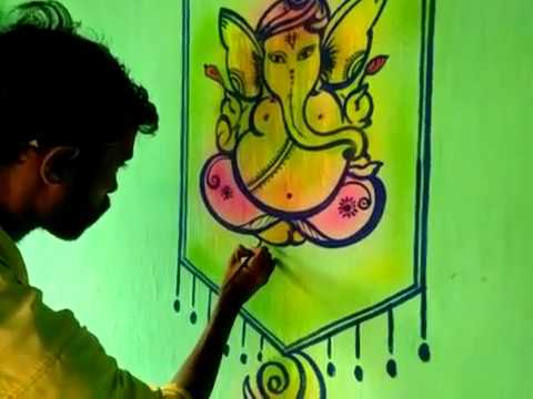 Featured image of post Ganpati Painting On Wall For Marriage