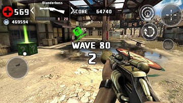 Dead Trigger 2 Steampunk Blunderbuss Arena Wave 60-80 Gameplay