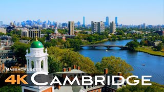 BOSTON CAMBRIDGE 🇺🇸 Drone Aerial 4K Harvard MIT Massachusetts | USA United States of America
