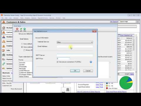 Configuring Sage 50 to Work With a Webmail Account