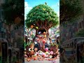 🍭 Tree Car Candy Rain in Dhaka! 🌳🍫 Cute Tree Creatures Eating Sweets | 3D Fantasy Animation #shorts