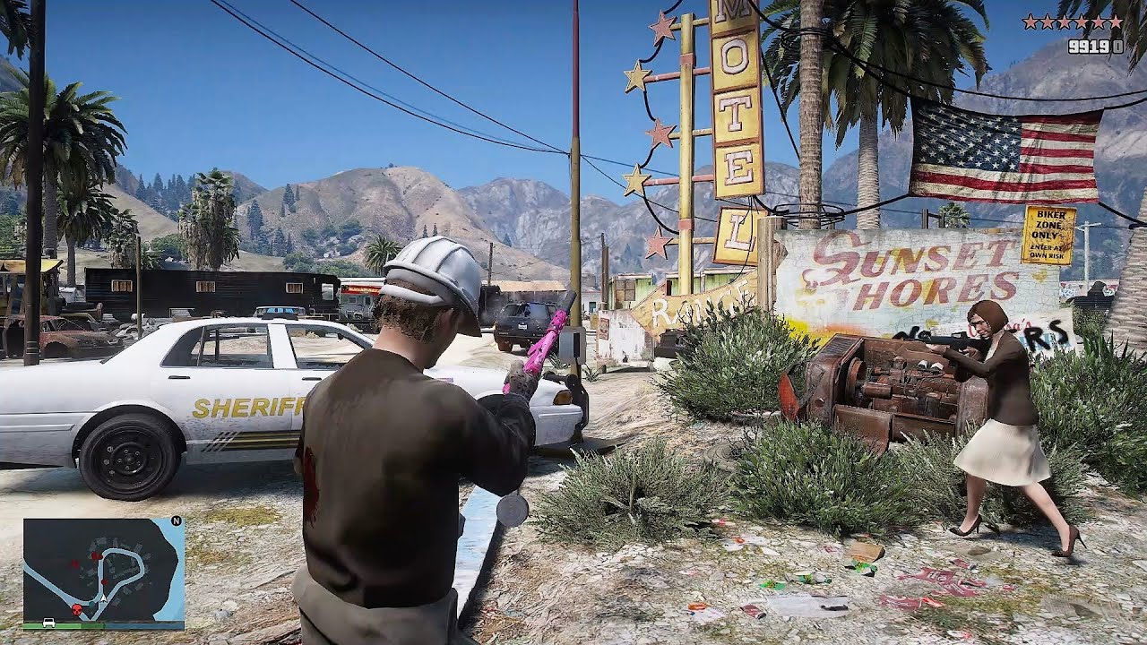 GTA 5 Floyd And Debra S Ten Star Cop Battle At Stab City YouTube 