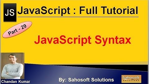 JavaScript Syntax  | JavaScript Full Tutorial in Hindi
