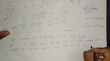 Square Well Potential Part-6 for B.sc 3rd year by Sapna Agarwal