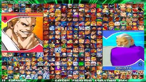 CAPCOM FIGHTING EVOLUTION MAX- ROCK HOWARD & GEESE HOWARD VS MAKOTO & GEN  4-2-20