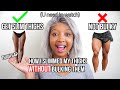 HOW TO SLIM DOWN YOU THIGHS WITHOUT BULKING THEM | When doing CHLOE Ting slim thigh gap challenge