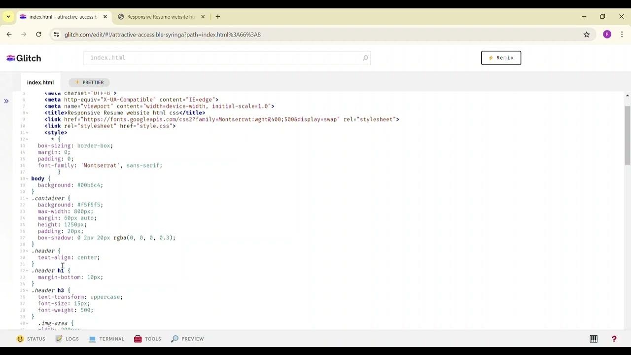 Creating Resume using html and css - YouTube